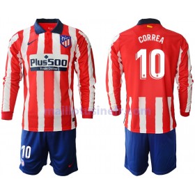 Maillot de Foot Atlético Madrid Angel Correa 10 Domicile 2020-21 Manches Longues - Enfant